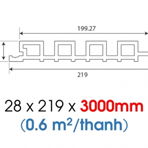 Tấm lam sóng ngoài trời 4 sóng dài 3m K4S219x3M